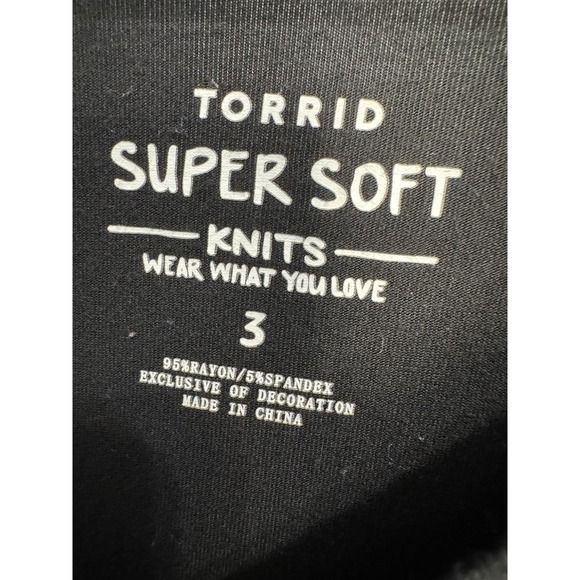 Torrid Super Soft Knits Sugar Skull Graphic Tunic Tee Size 3X Goth Grunge - Picture 5 of 5